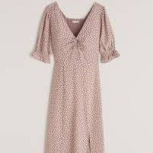 Abercrombie Cinched-Front Midi Dress